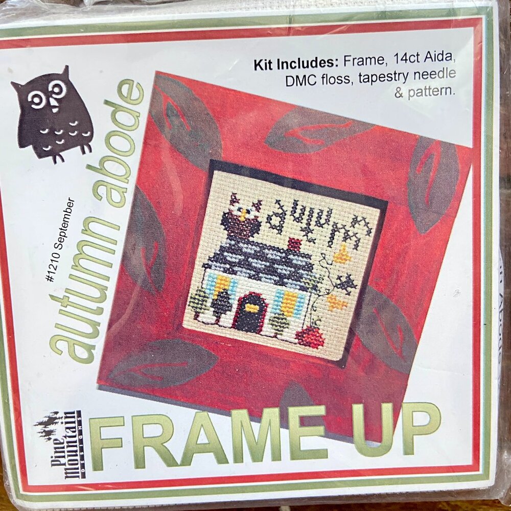 Pine Mountain Designs Autumn Abode Frame Up Kit September #1210 NEW